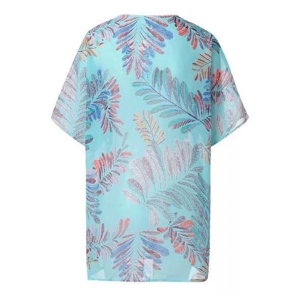 🎉 Colorful Flower Kimono Cover Up! - Picture 3 of 6